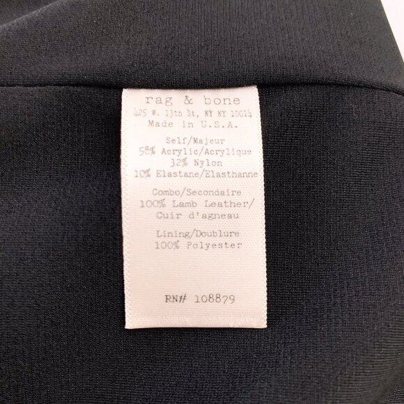 Rag & Bone Black Rowan Draped Dress Size 2 - Picture 14 of 14